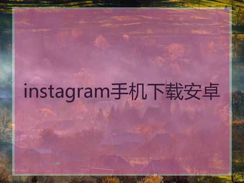 instagram手机下载安卓