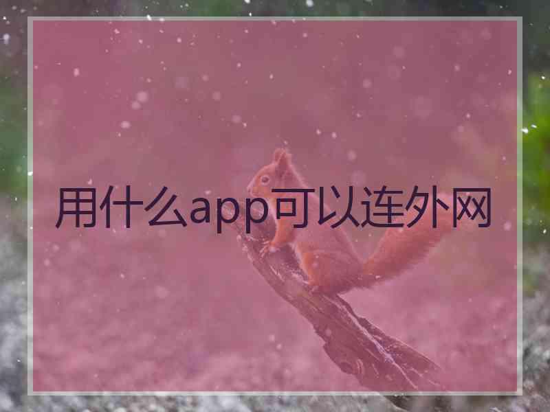 用什么app可以连外网
