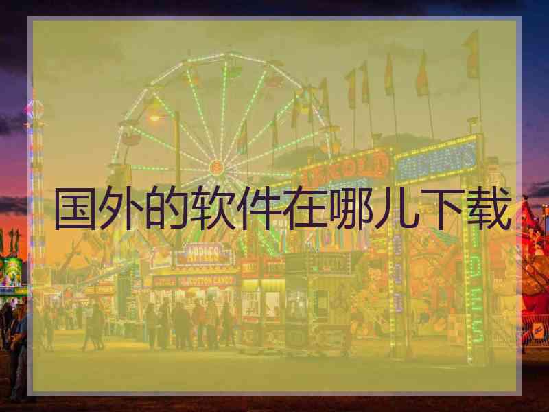 国外的软件在哪儿下载